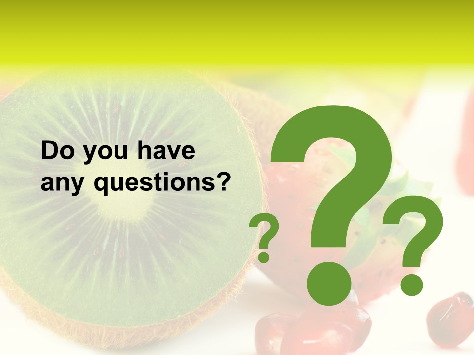 Glass Kiwi Background PowerPoint Template