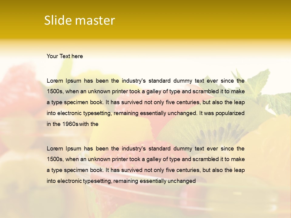 Orange Calorie Closeup PowerPoint Template