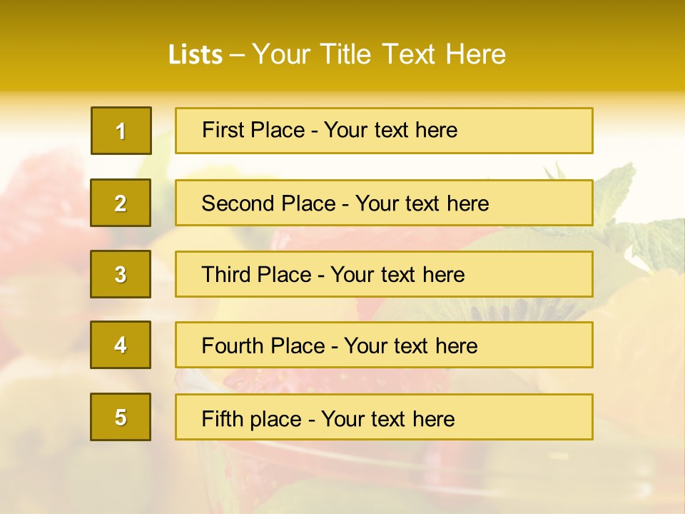 Orange Calorie Closeup PowerPoint Template