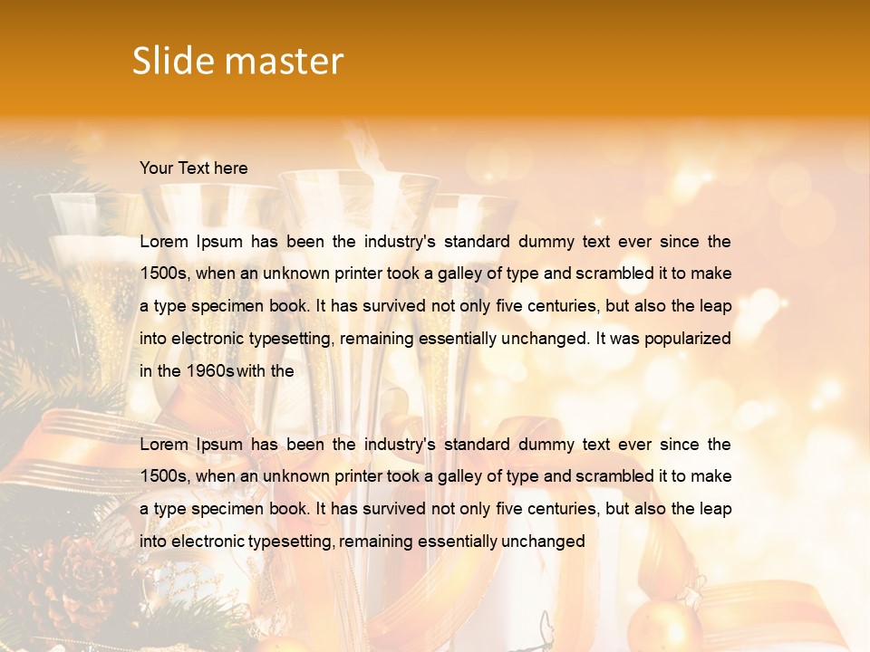 Card Christmas Happy Design PowerPoint Template