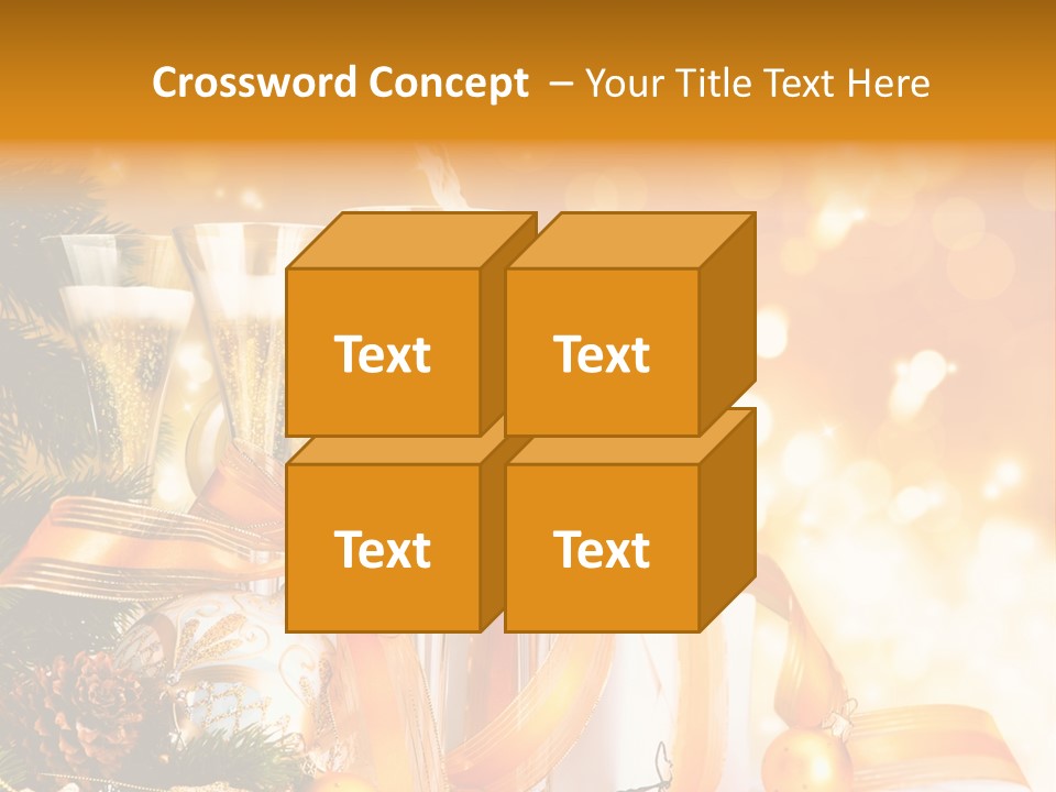 Card Christmas Happy Design PowerPoint Template