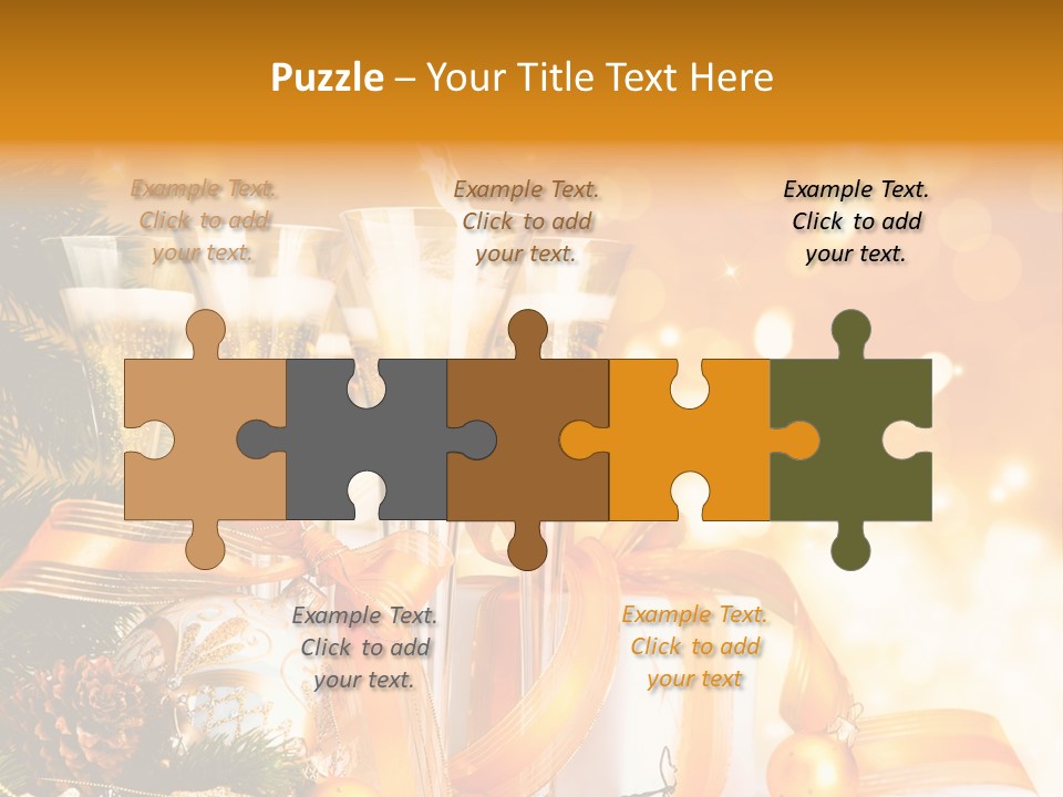 Card Christmas Happy Design PowerPoint Template