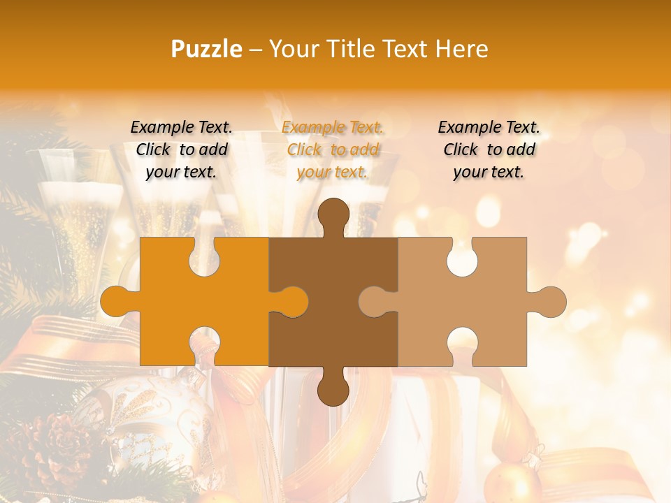 Card Christmas Happy Design PowerPoint Template