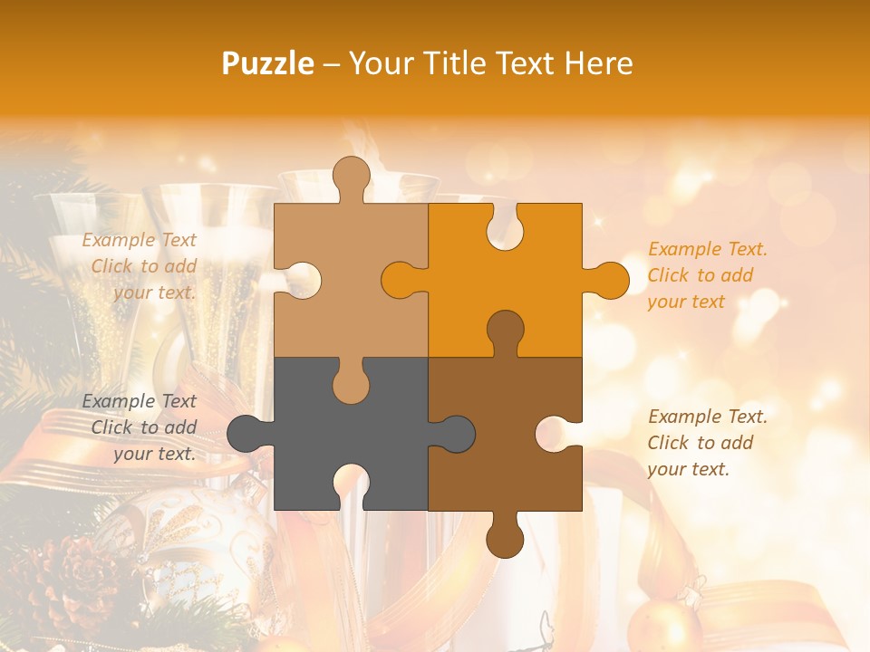 Card Christmas Happy Design PowerPoint Template