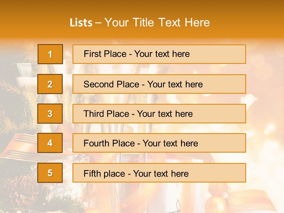 Card Christmas Happy Design PowerPoint Template