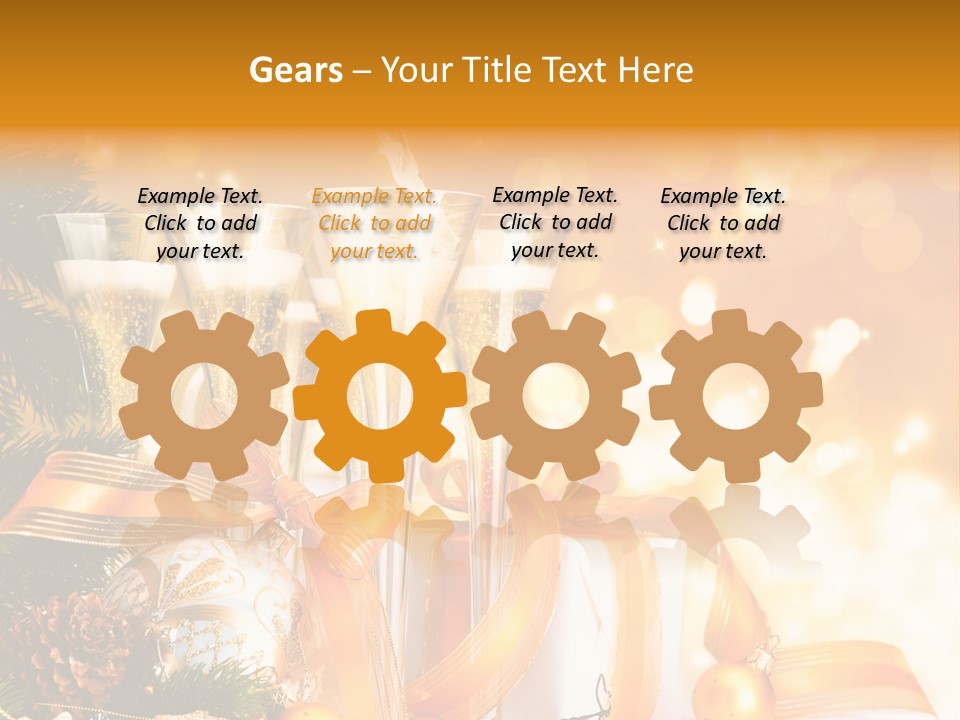 Card Christmas Happy Design PowerPoint Template