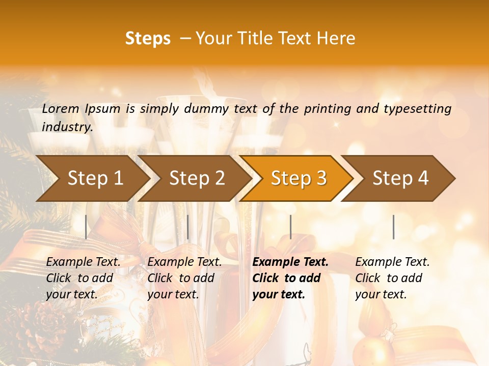 Card Christmas Happy Design PowerPoint Template