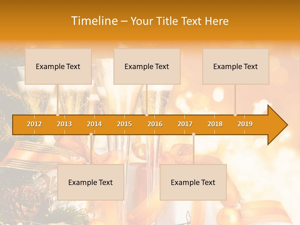 Card Christmas Happy Design PowerPoint Template