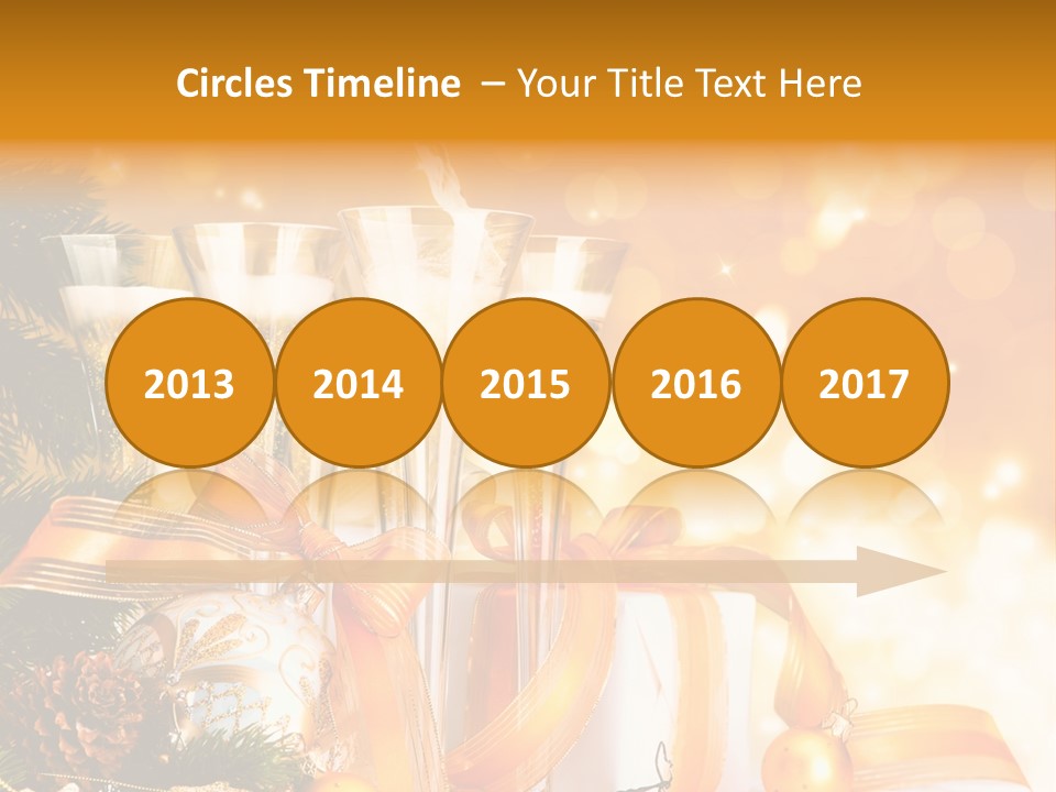 Card Christmas Happy Design PowerPoint Template