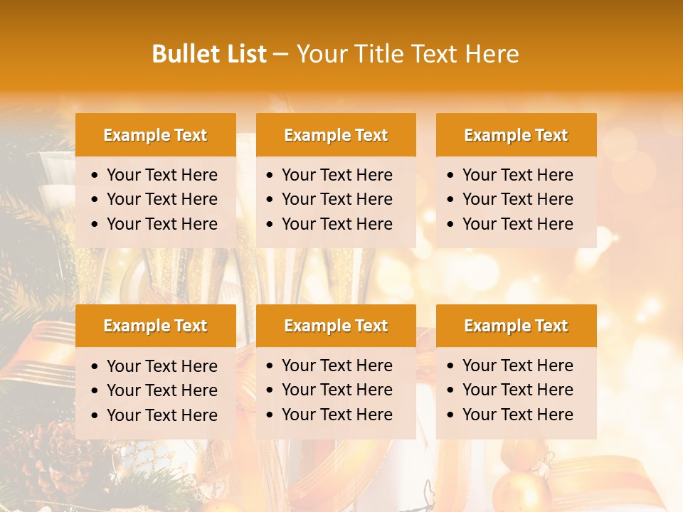 Card Christmas Happy Design PowerPoint Template