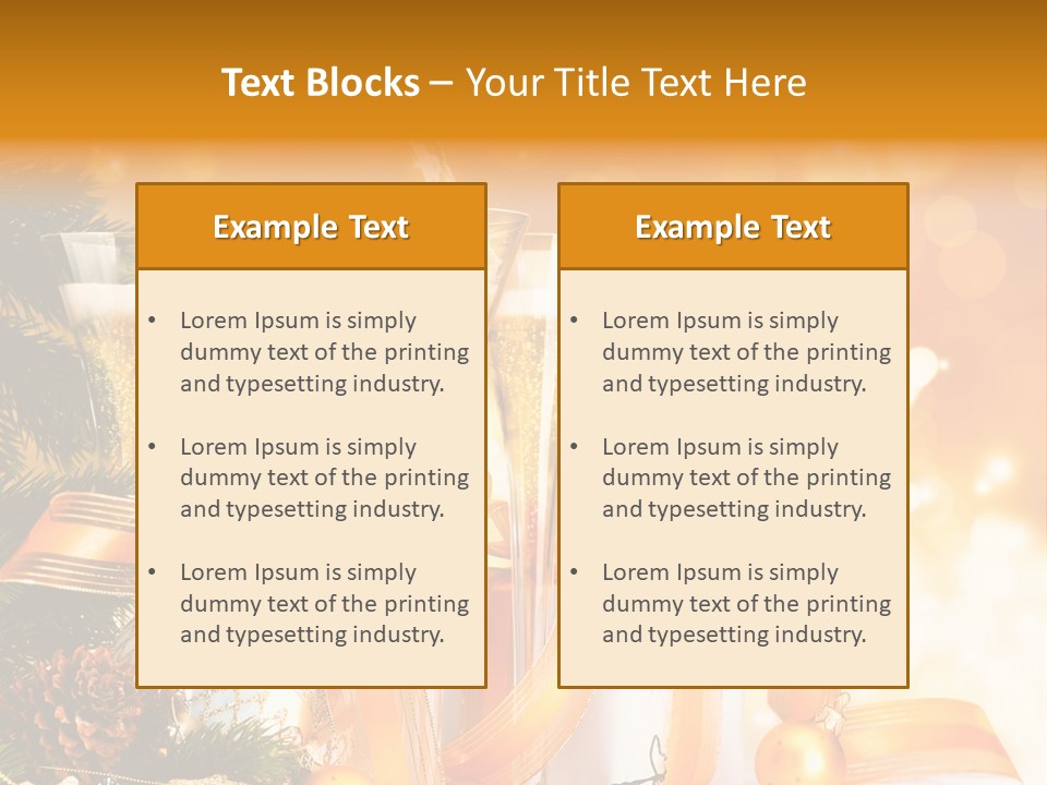 Card Christmas Happy Design PowerPoint Template