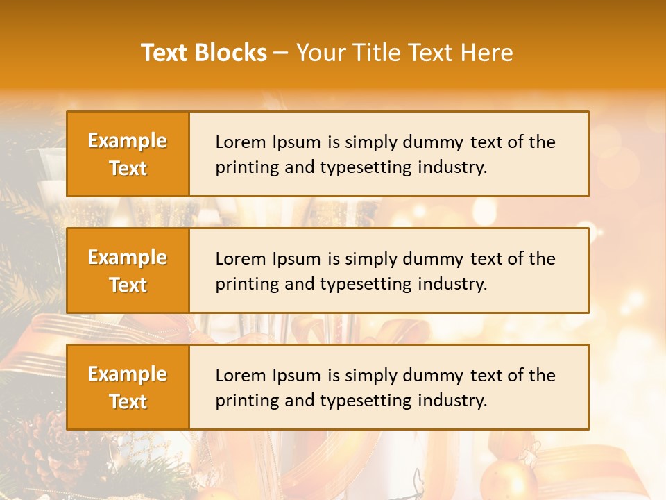 Card Christmas Happy Design PowerPoint Template