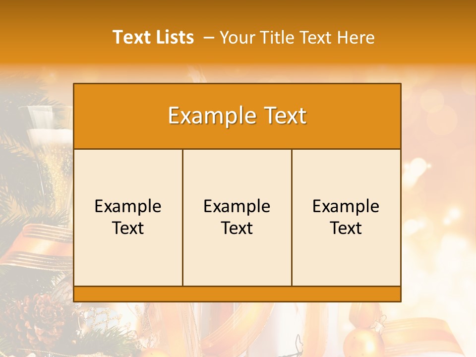 Card Christmas Happy Design PowerPoint Template