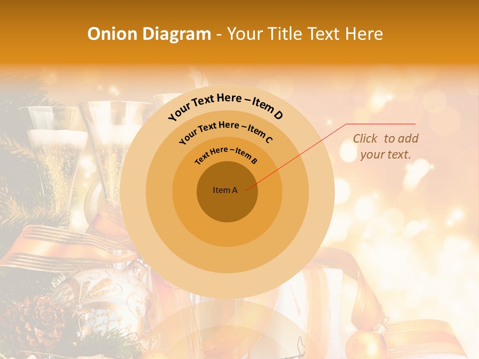 Card Christmas Happy Design PowerPoint Template