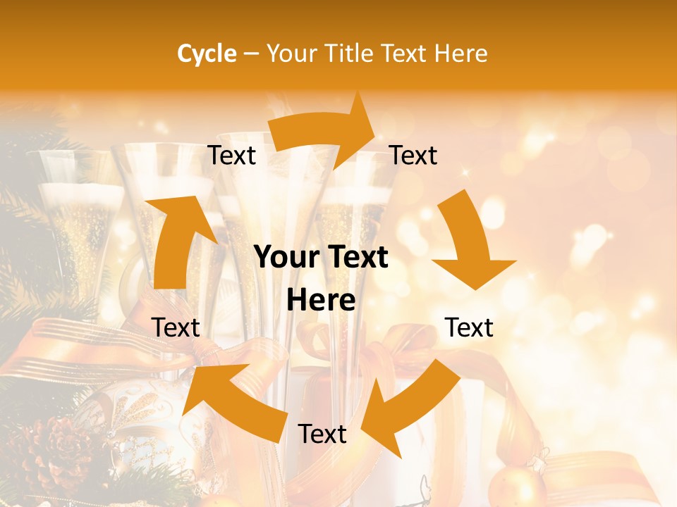 Card Christmas Happy Design PowerPoint Template