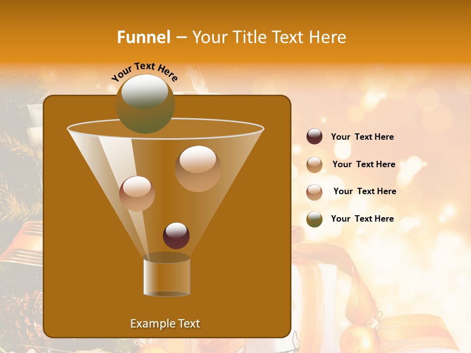 Card Christmas Happy Design PowerPoint Template