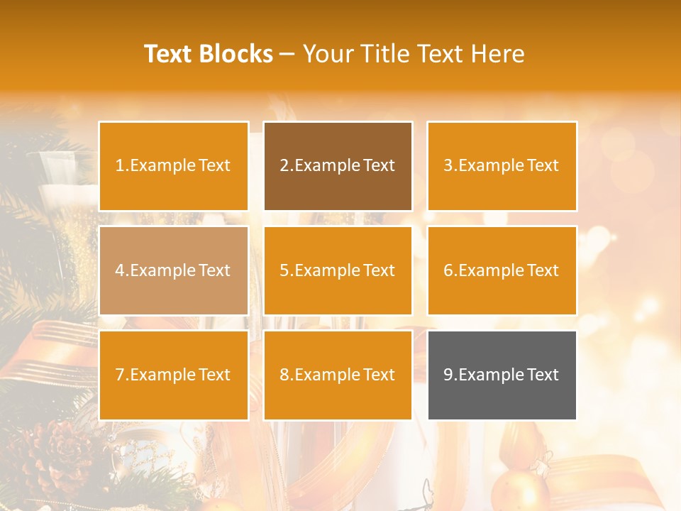 Card Christmas Happy Design PowerPoint Template