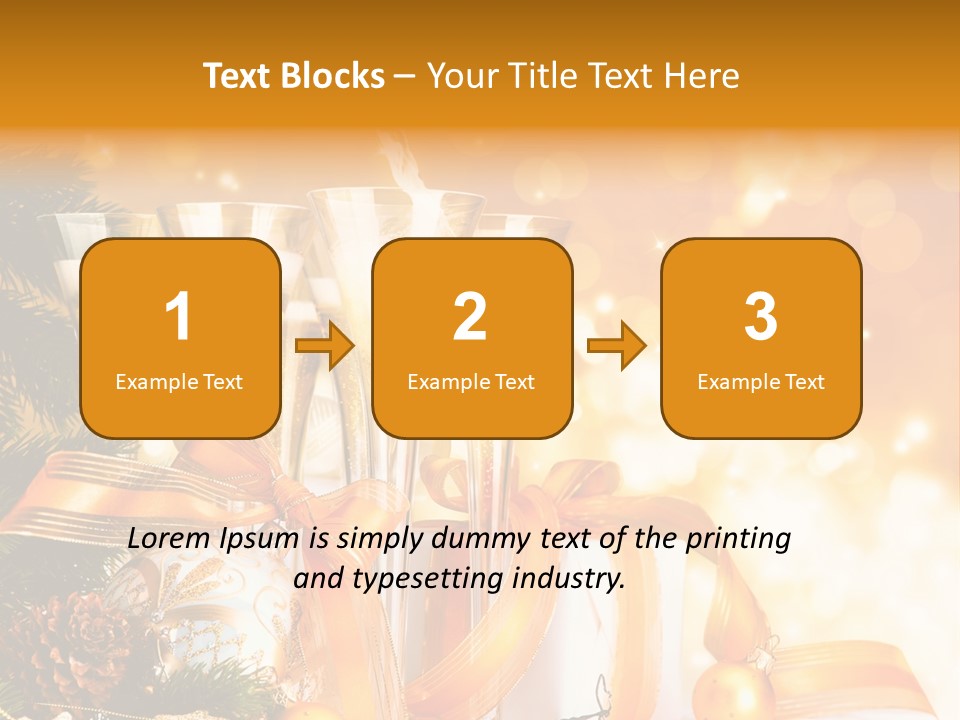 Card Christmas Happy Design PowerPoint Template