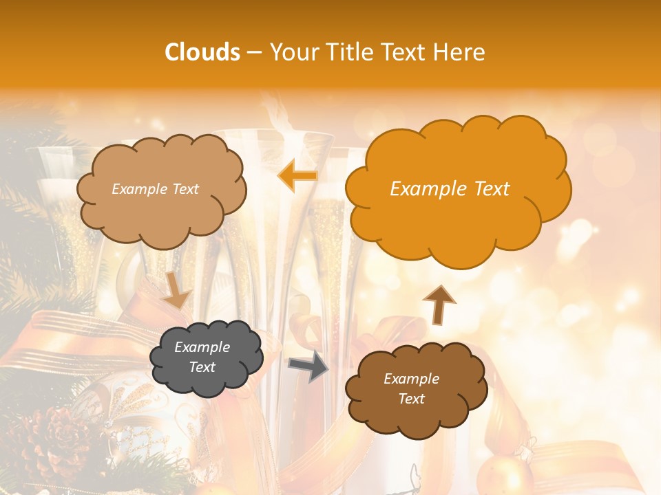 Card Christmas Happy Design PowerPoint Template