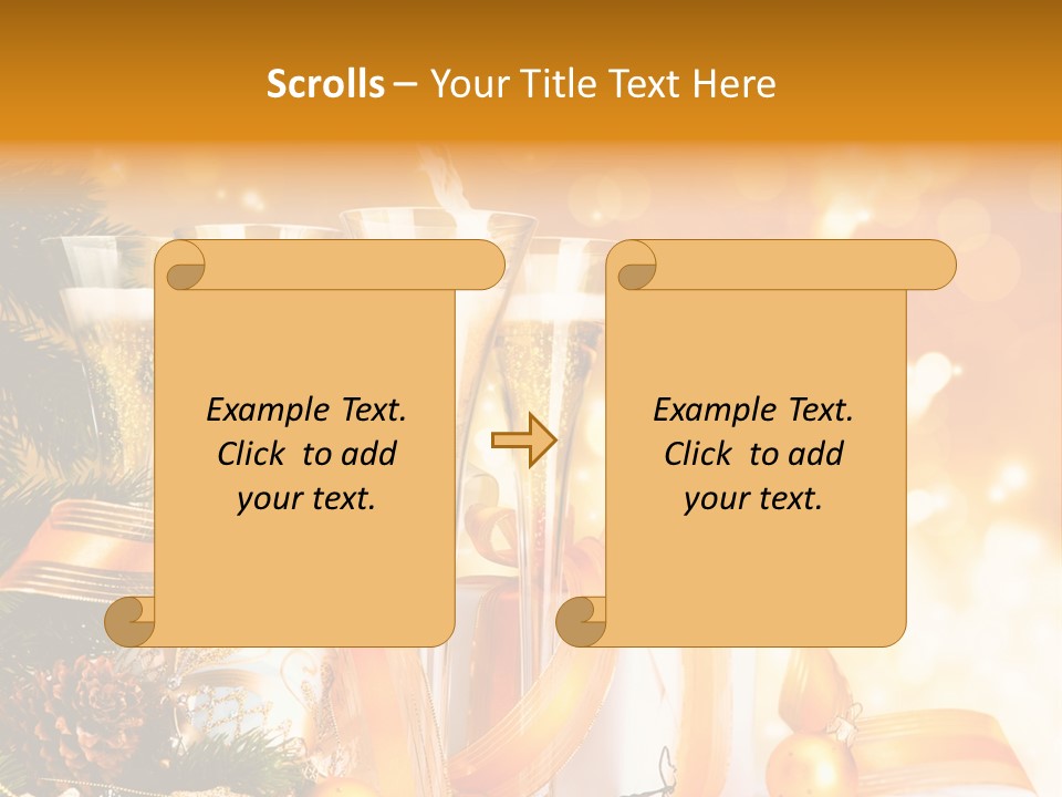 Card Christmas Happy Design PowerPoint Template