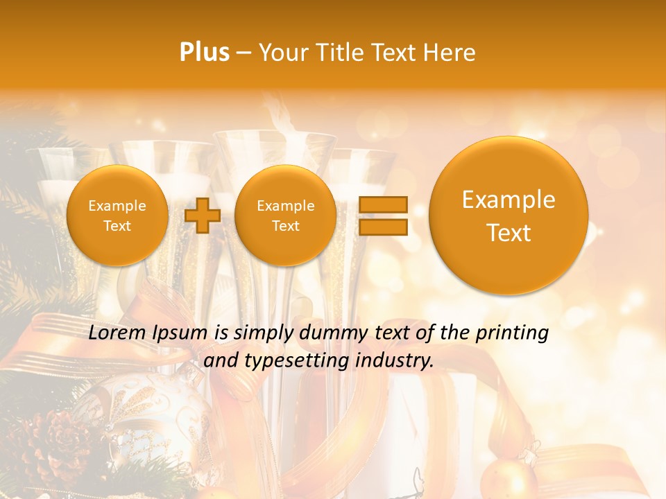 Card Christmas Happy Design PowerPoint Template