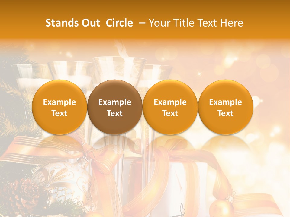 Card Christmas Happy Design PowerPoint Template