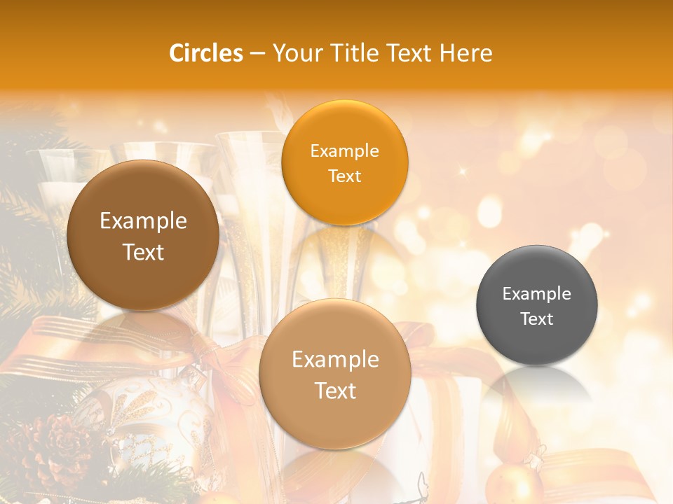 Card Christmas Happy Design PowerPoint Template