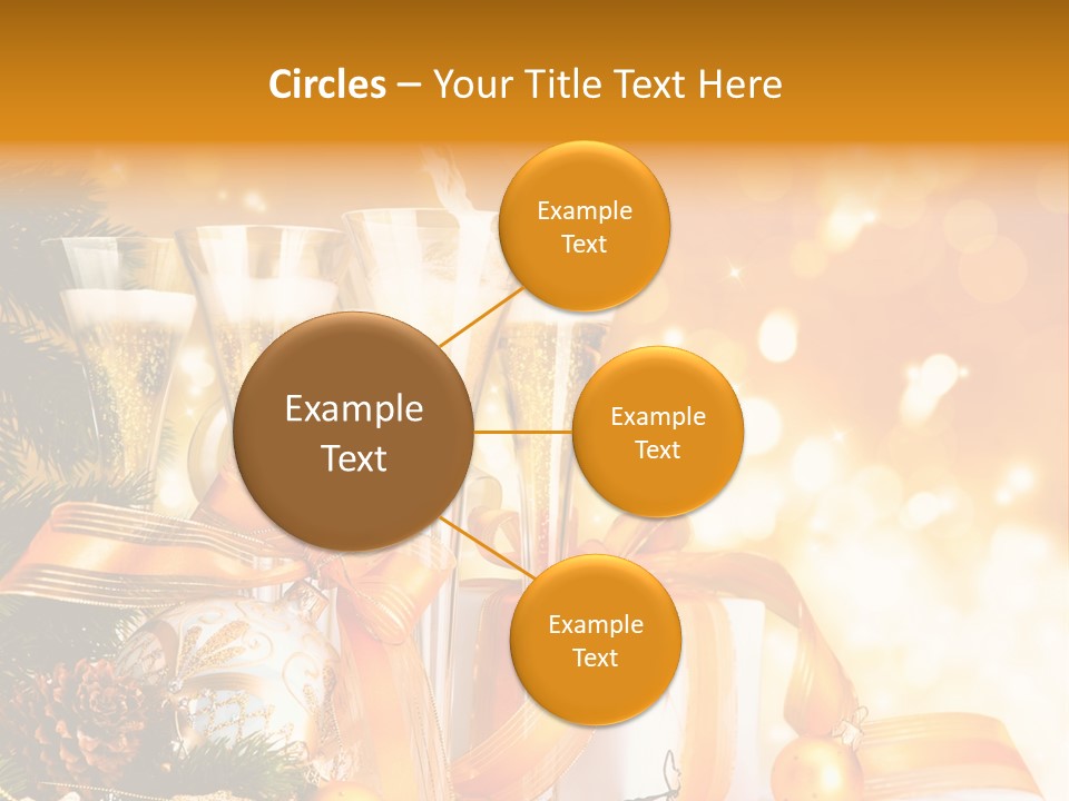 Card Christmas Happy Design PowerPoint Template