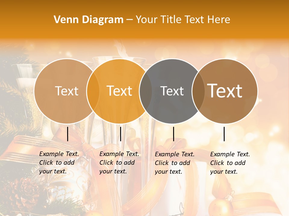 Card Christmas Happy Design PowerPoint Template