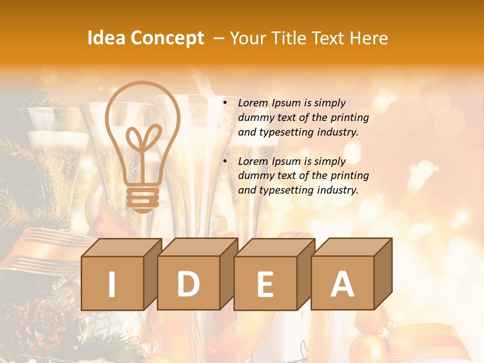 Card Christmas Happy Design PowerPoint Template