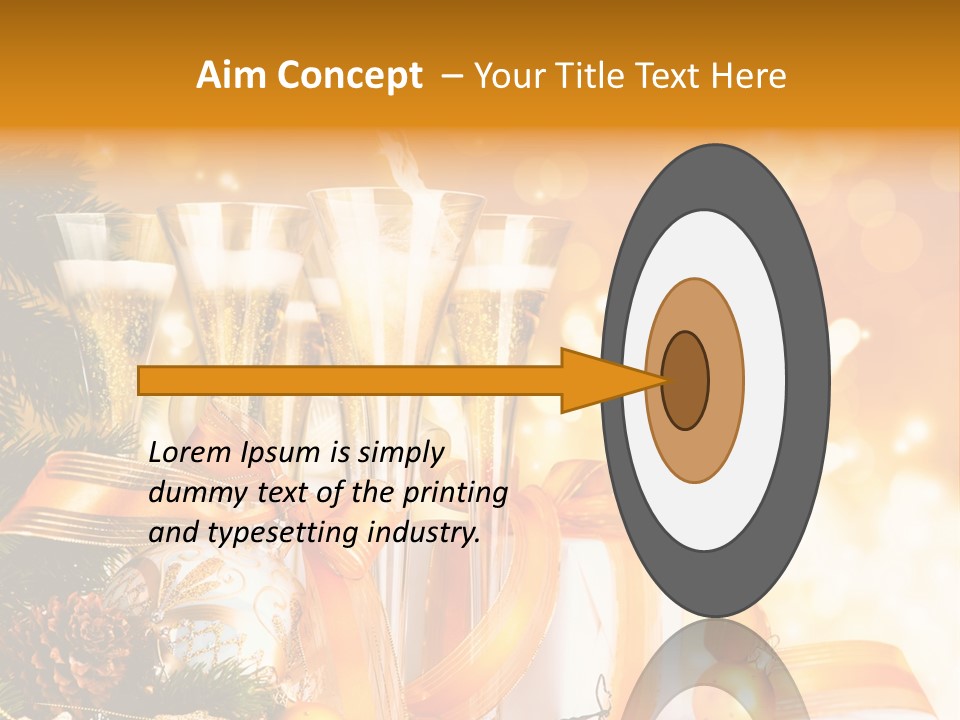 Card Christmas Happy Design PowerPoint Template