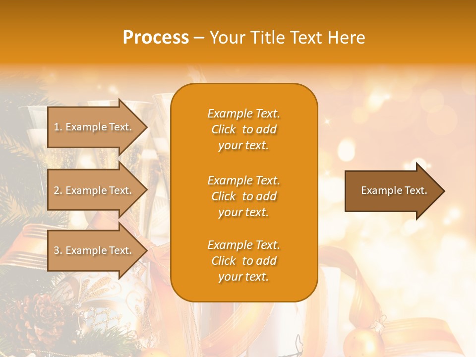 Card Christmas Happy Design PowerPoint Template