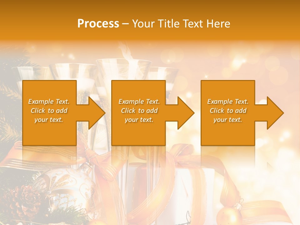 Card Christmas Happy Design PowerPoint Template