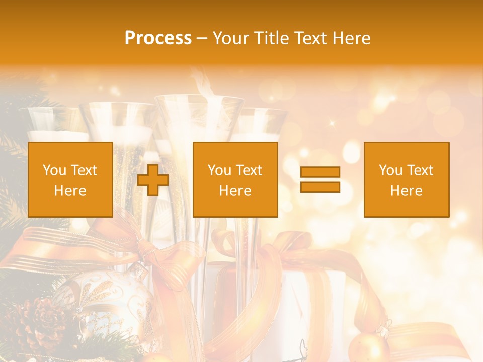 Card Christmas Happy Design PowerPoint Template