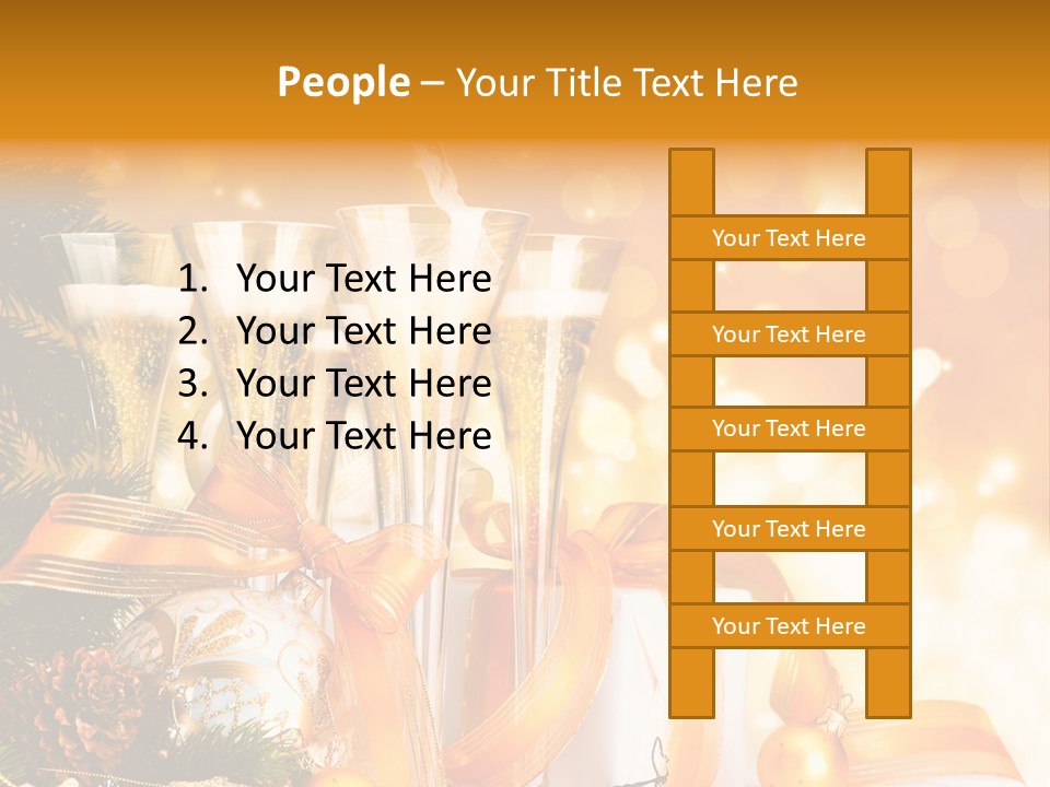 Card Christmas Happy Design PowerPoint Template