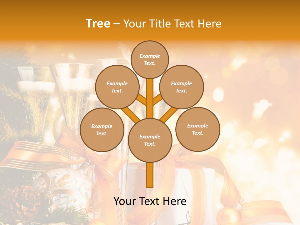 Card Christmas Happy Design PowerPoint Template