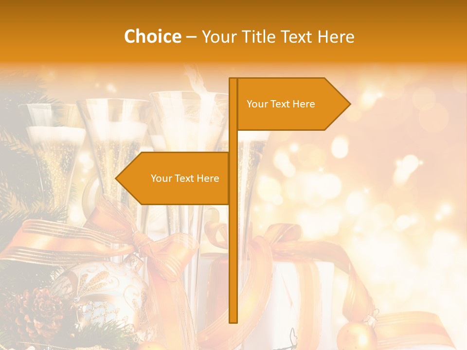 Card Christmas Happy Design PowerPoint Template
