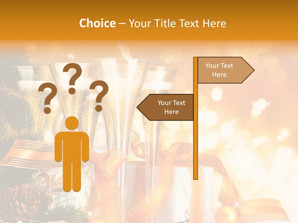 Card Christmas Happy Design PowerPoint Template