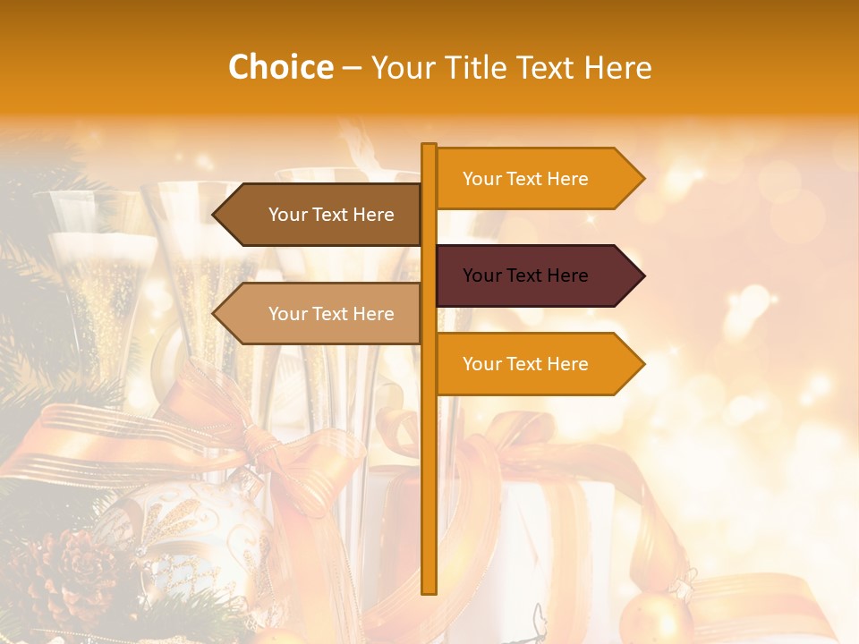 Card Christmas Happy Design PowerPoint Template