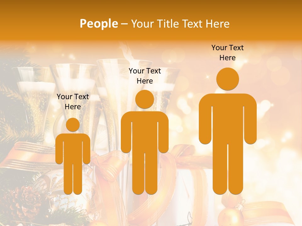 Card Christmas Happy Design PowerPoint Template