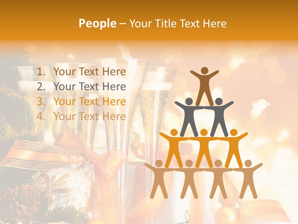 Card Christmas Happy Design PowerPoint Template