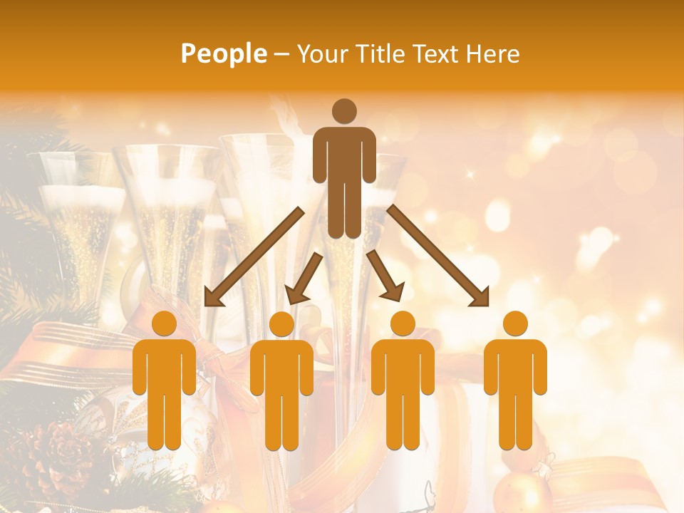 Card Christmas Happy Design PowerPoint Template