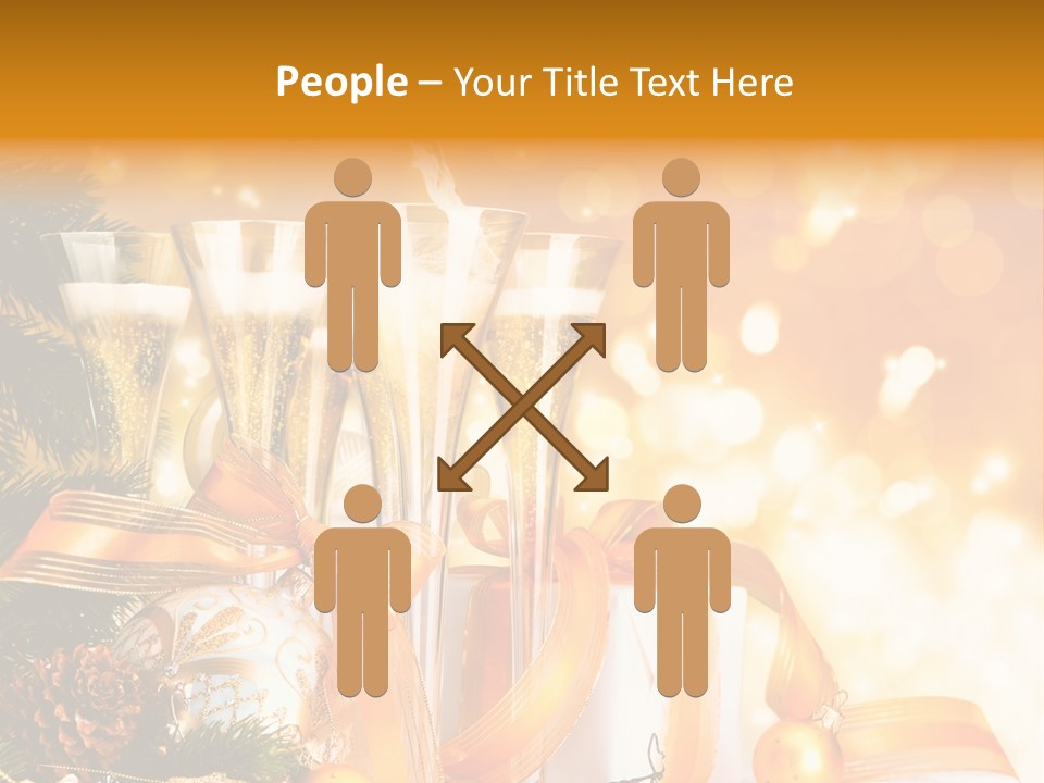 Card Christmas Happy Design PowerPoint Template