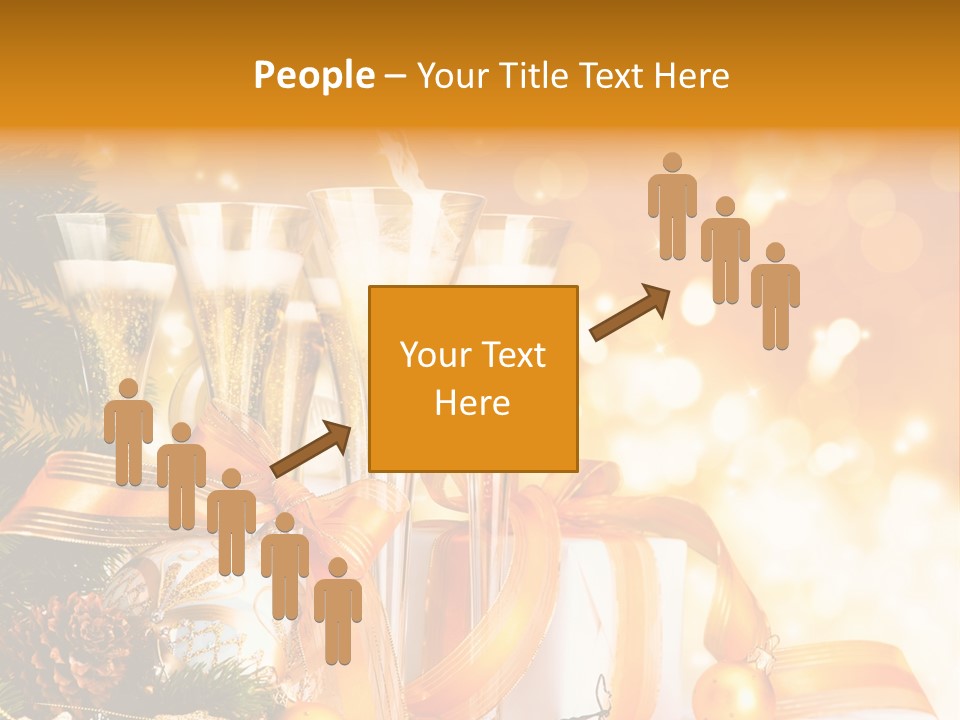 Card Christmas Happy Design PowerPoint Template