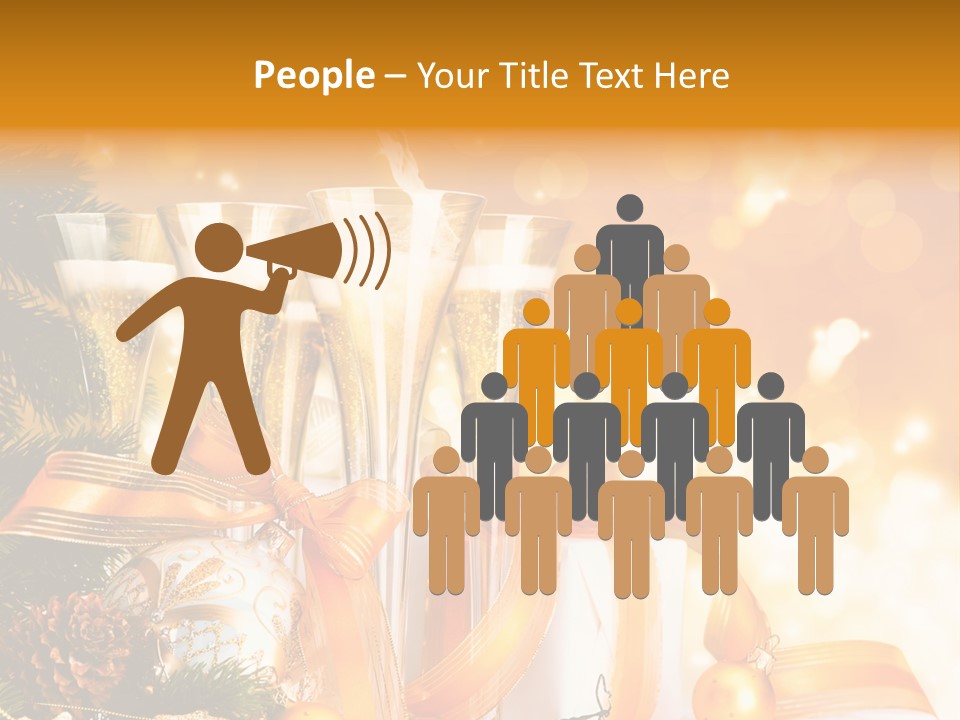 Card Christmas Happy Design PowerPoint Template