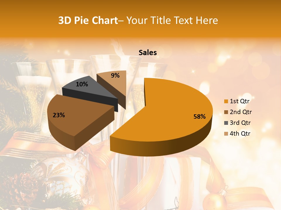 Card Christmas Happy Design PowerPoint Template