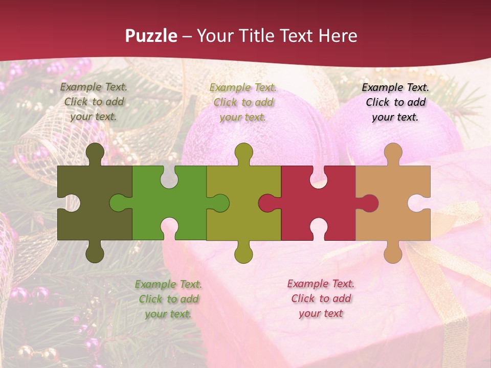 Celebration Decoration Shape PowerPoint Template