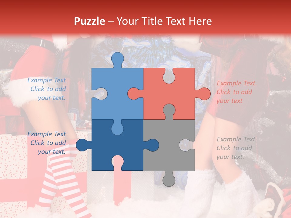 Model Girls Decoration PowerPoint Template