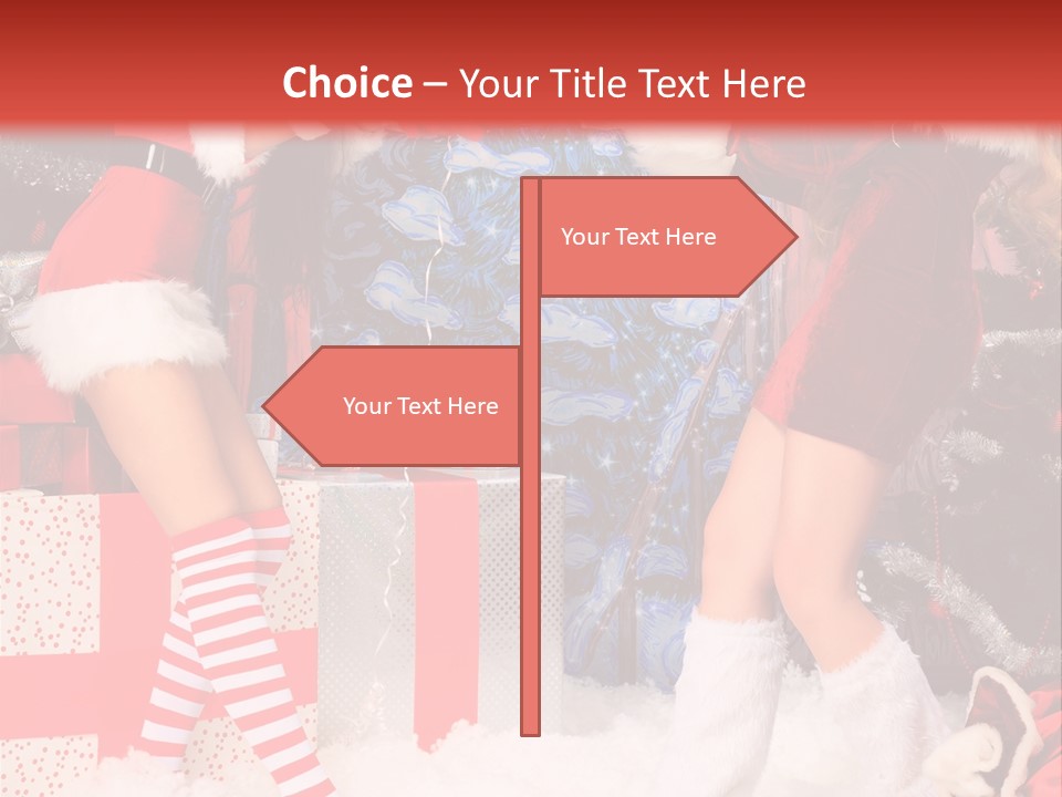 Model Girls Decoration PowerPoint Template