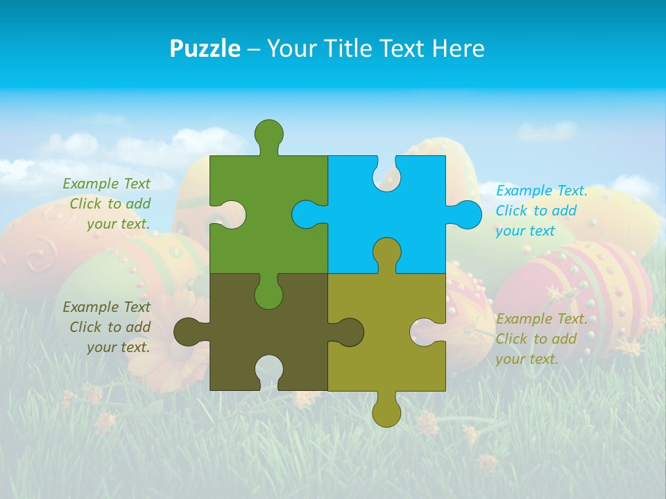 Spring Group Clouds PowerPoint Template